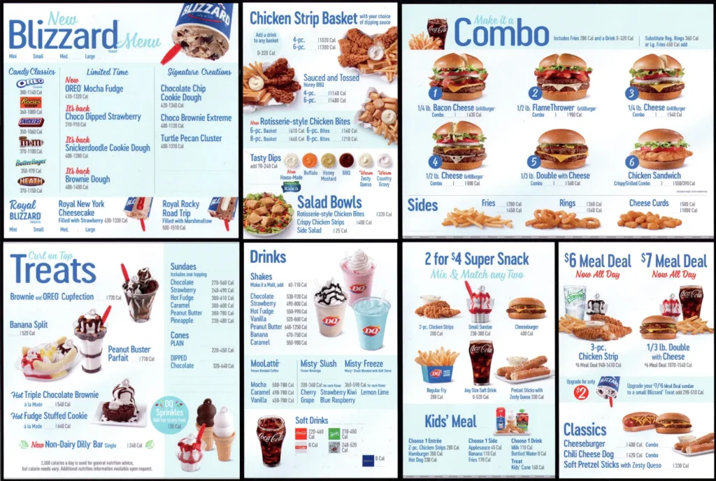 DQ Menu with Prices Updated DQ Menu With Prices and Calories