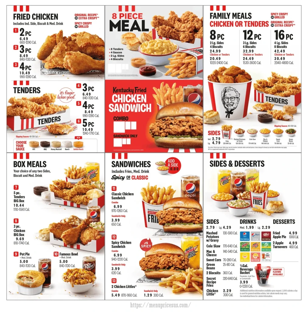KFC Menu with Prices and Pictures Updated KFC Menu Items
